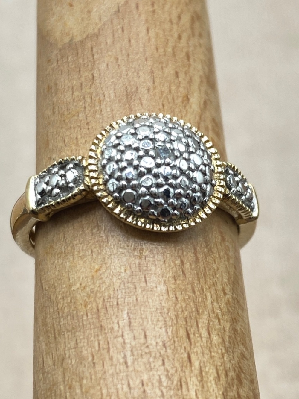 R.J. Graziano 925 Sterling Silver Diamond Accent Dome Ring Size 7